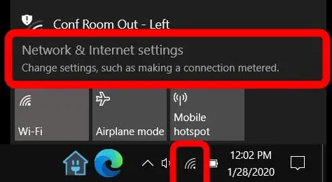 تنظیمات Network & Internet settings